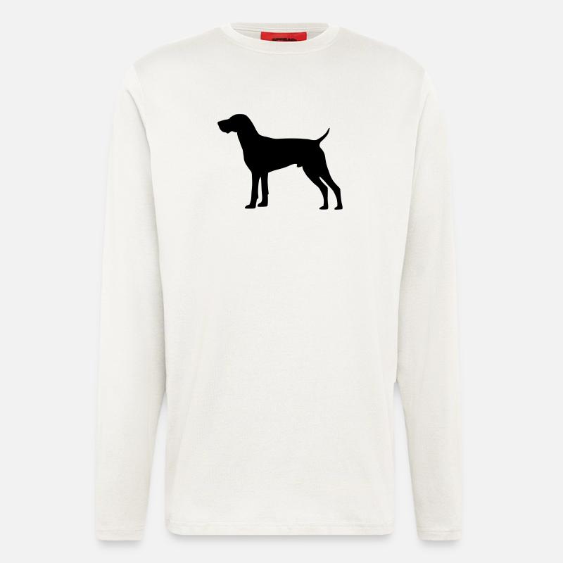 Jagdhund Deutsch Kurzhaar - Langarmshirt - made by SPREAD  - OFF WHITE