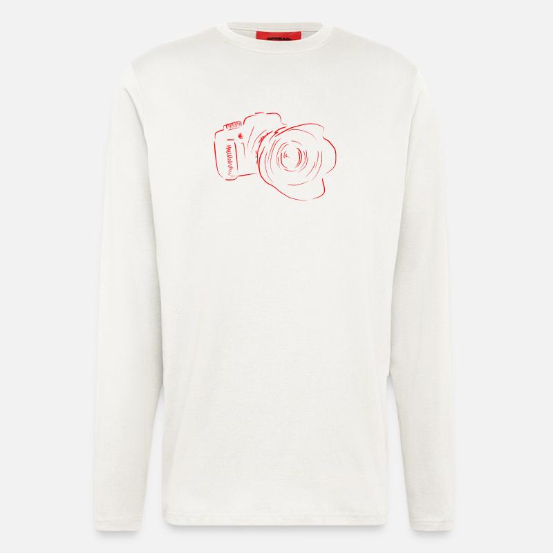 kamera - Langarmshirt - made by SPREAD  - OFF WHITE