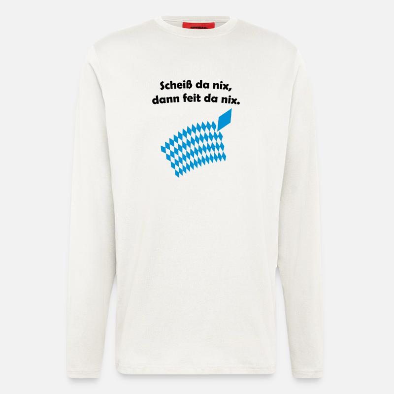 Bayerisches Scheiß da nix Design - Langarmshirt - made by SPREAD  - OFF WHITE
