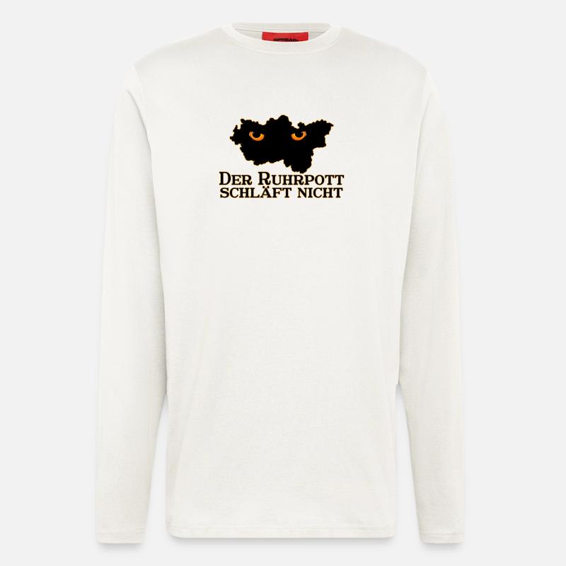 Der Ruhrpott schläft nicht - Langarmshirt - made by SPREAD - OFF WHITE
