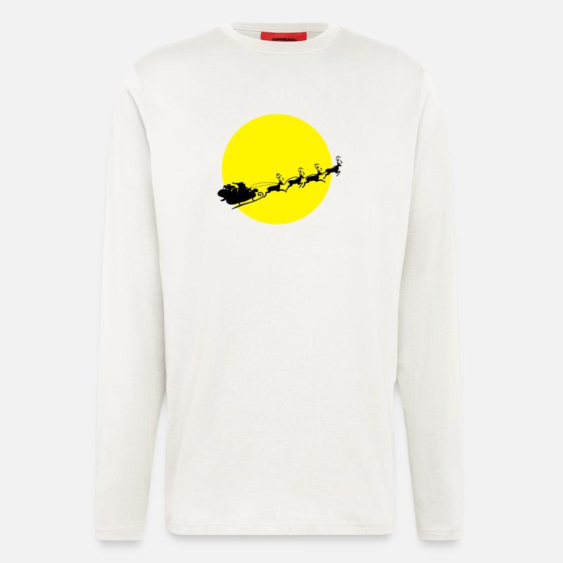 frohes_fest_weihnachtsmann - Langarmshirt - made by SPREAD  - OFF WHITE