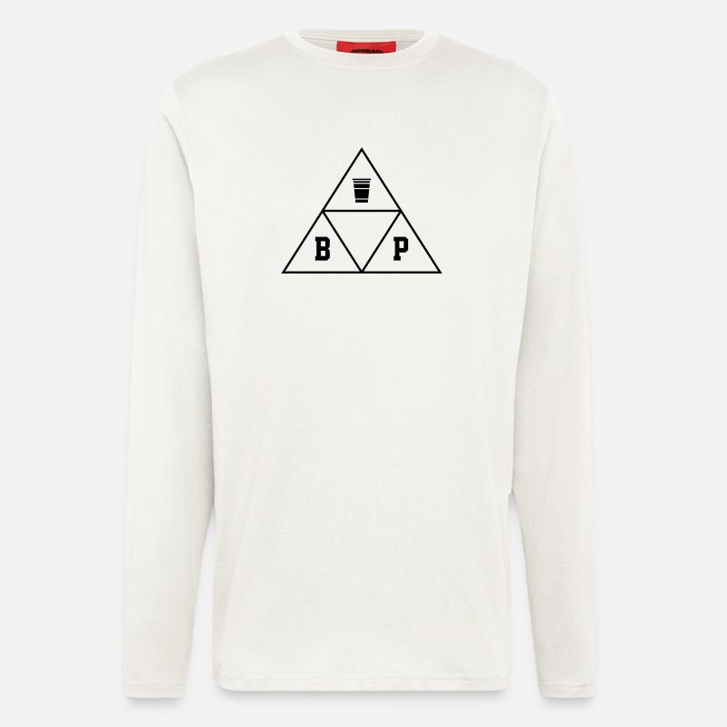 Beer Pong Dreieck-eck-eck - Langarmshirt - made by SPREAD  - OFF WHITE