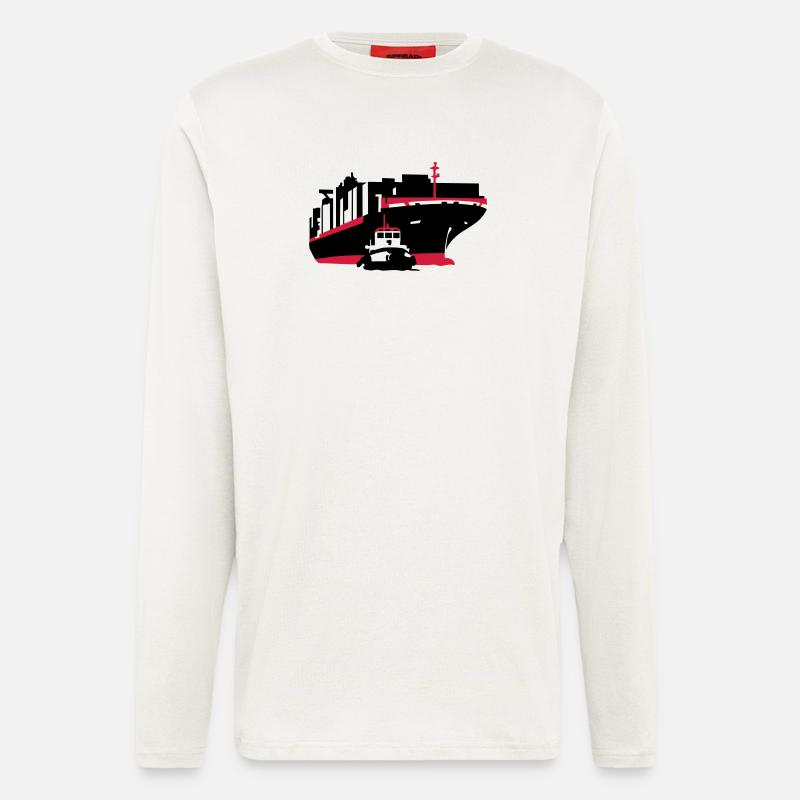 Containerschiff - Langarmshirt - made by SPREAD  - OFF WHITE