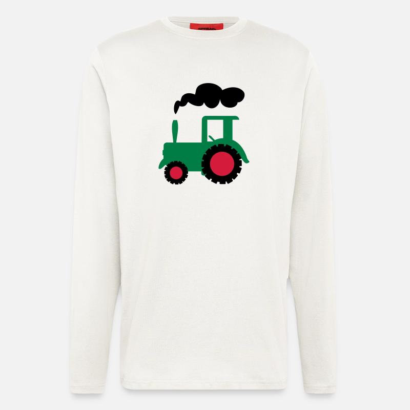 traktor trecker landwirtschaft - Langarmshirt - made by SPREAD  - OFF WHITE