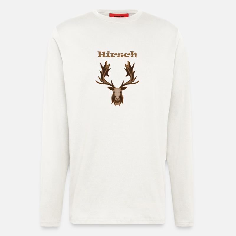 Hirsch - Langarmshirt - made by SPREAD  - OFF WHITE