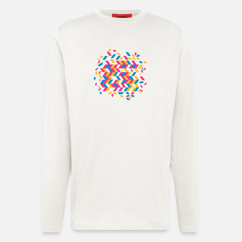 Fischgrätenmuster - Langarmshirt - made by SPREAD  - OFF WHITE