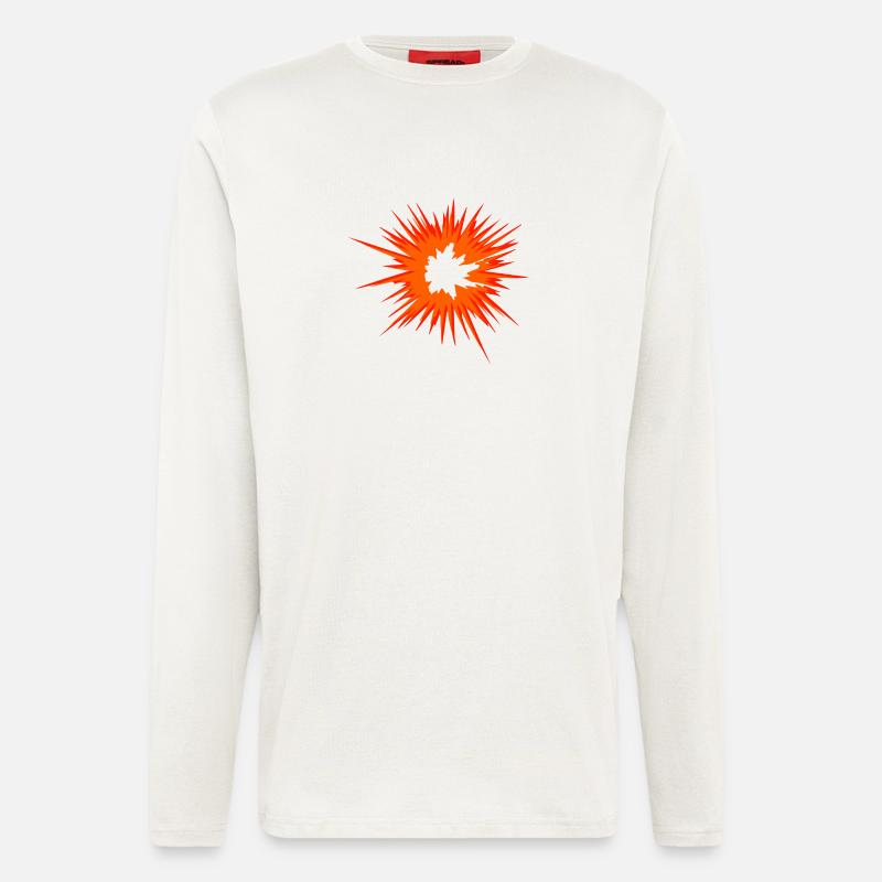 Explosion Stern Flamme - Langarmshirt - made by SPREAD  - OFF WHITE