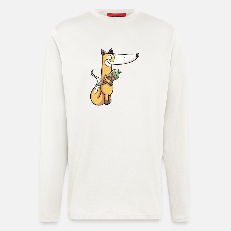Schulkind Fuchs I Einschulung Erstklässler - Langarmshirt - made by SPREAD  - OFF WHITE