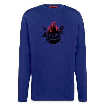 A grill with barbecue utensils - Longsleeve - made by SPREAD  - OFF WHITE - Front