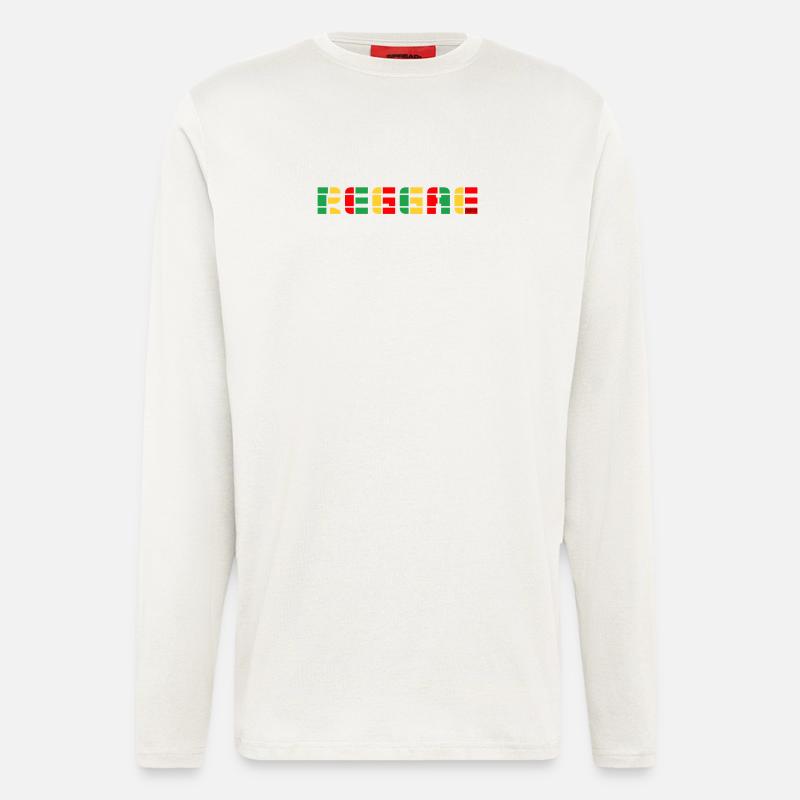 Reggae Farbblock Logo - Langarmshirt - made by SPREAD  - OFF WHITE