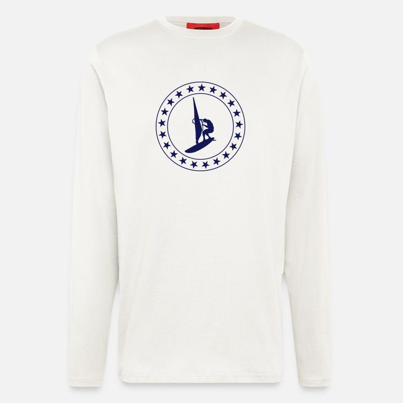 Windsurfing / Windsurfen / Planche à voile - Longsleeve - made by SPREAD  - OFF WHITE