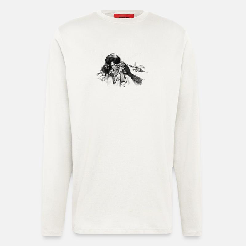Fighter pilot - Langarmshirt - made by SPREAD  - OFF WHITE