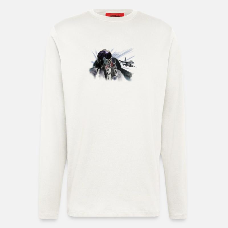 Fighter pilot - Langarmshirt - made by SPREAD  - OFF WHITE