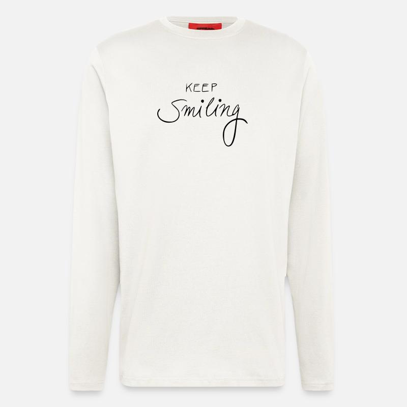 keep smiling - Langarmshirt - made by SPREAD  - OFF WHITE