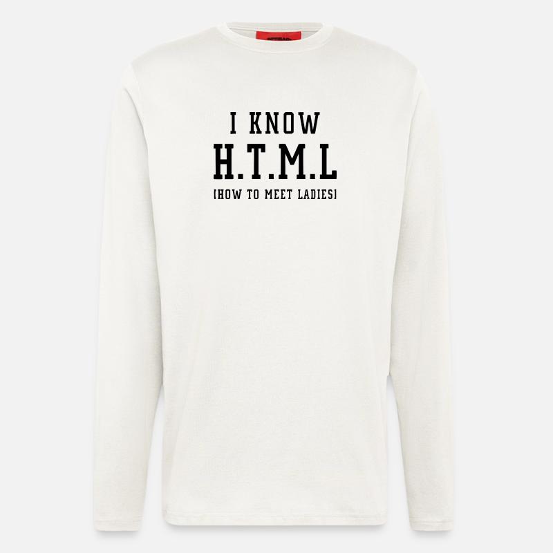 I know HTML - Langarmshirt - made by SPREAD  - OFF WHITE