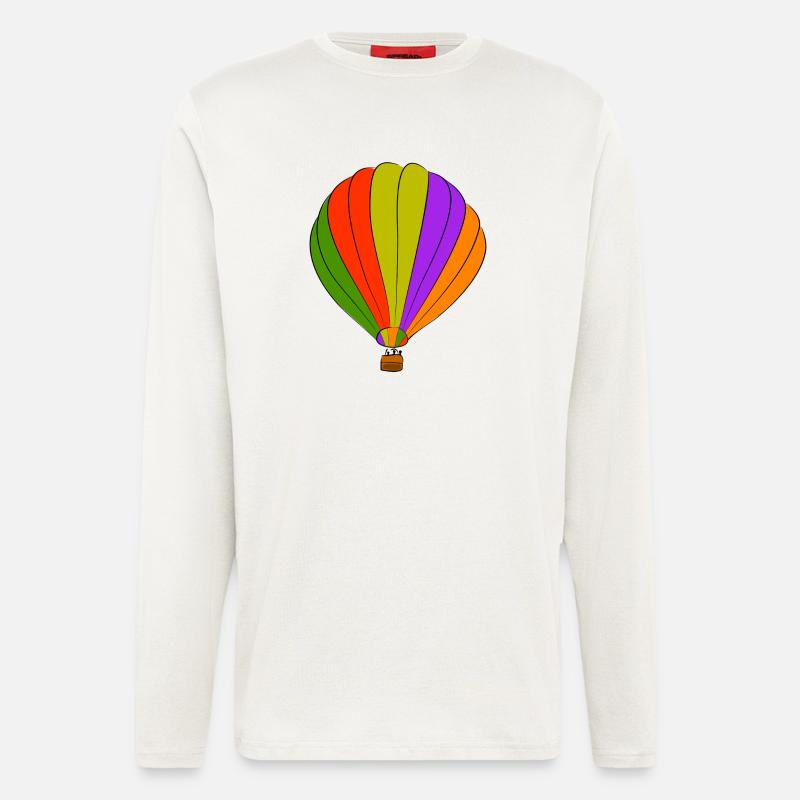 heissluftballon ballon luftfahrt - Langarmshirt - made by SPREAD  - OFF WHITE