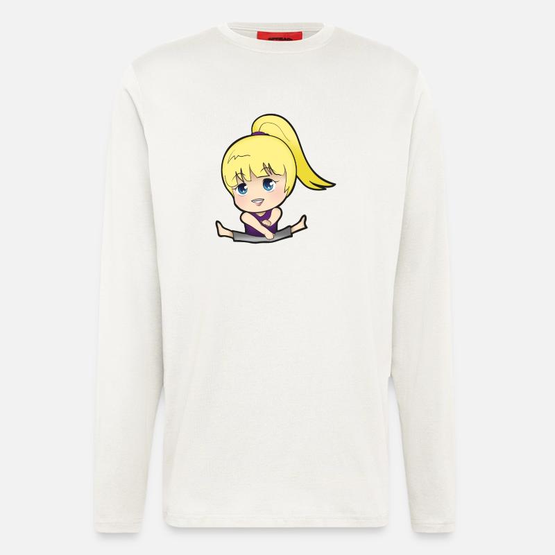 Chibi Anime Manga Splitkick - Langarmshirt - made by SPREAD  - OFF WHITE