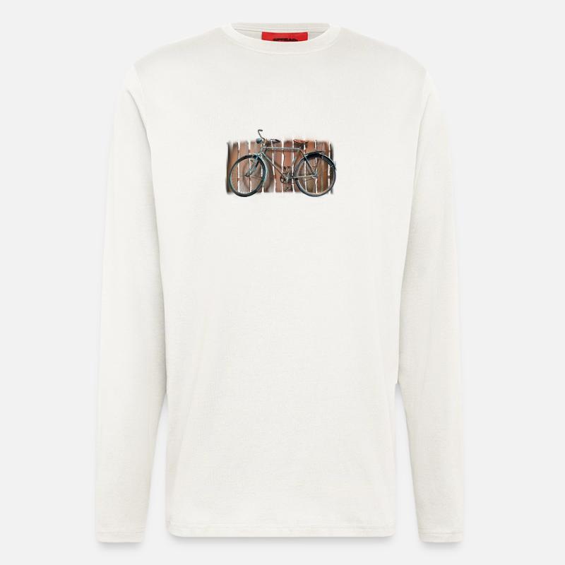 Fahrrad retro - Langarmshirt - made by SPREAD  - OFF WHITE
