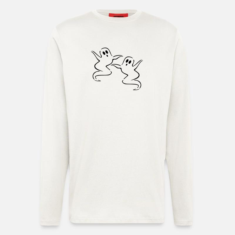 gespenster geist halloween - Langarmshirt - made by SPREAD  - OFF WHITE