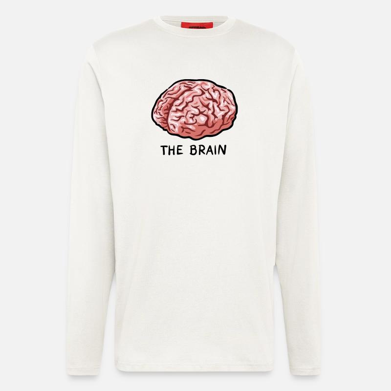 THE BRAIN - Langarmshirt - made by SPREAD  - OFF WHITE