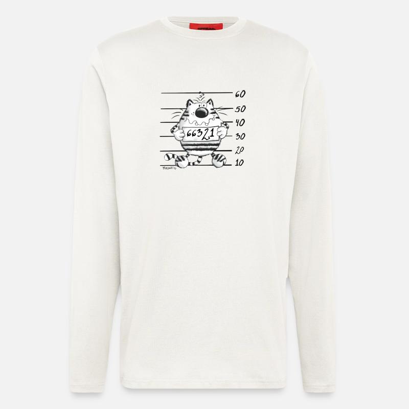 Cat in jail - Longsleeve - made by SPREAD  - OFF WHITE