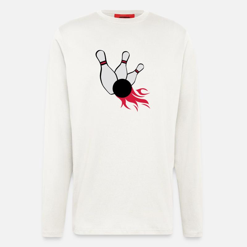 kegeln bowling - Langarmshirt - made by SPREAD  - OFF WHITE