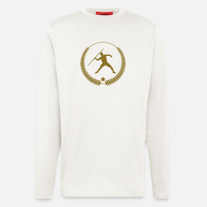 Speerwurf / Diskuswurf / Kugelstoßen / Hammerwurf - Langarmshirt - made by SPREAD  - OFF WHITE