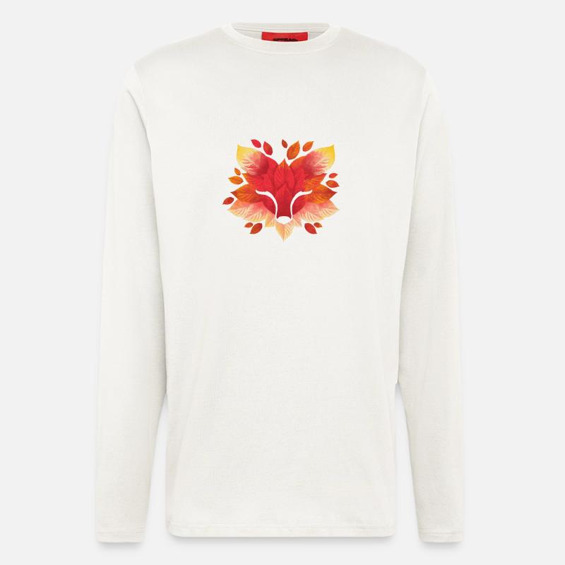 Blatt Fuchs - Langarmshirt - made by SPREAD - OFF WHITE