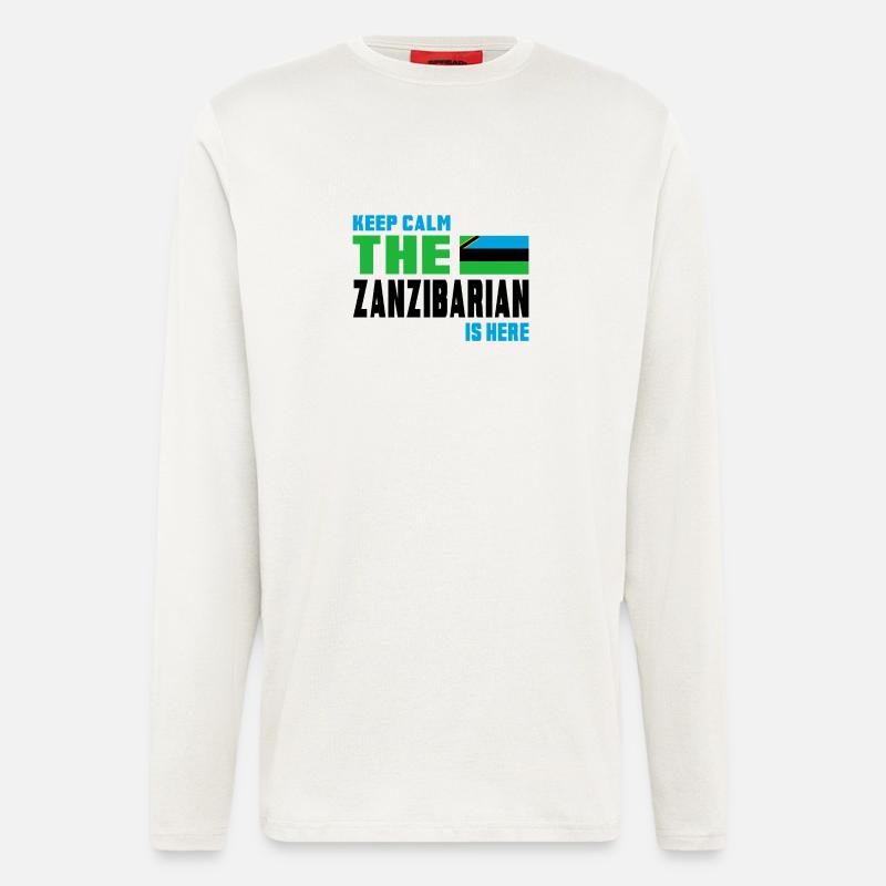 Keep Calm Design / Geschenk Tansania - Langarmshirt - made by SPREAD  - OFF WHITE