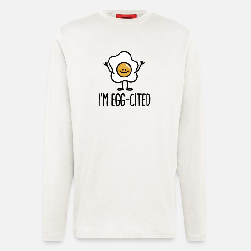 I'm EGG-cited - Langarmshirt - made by SPREAD  - OFF WHITE