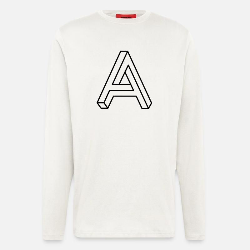 Impossible Shape – Optical Illusion Design - Longsleeve - made by SPREAD  - OFF WHITE