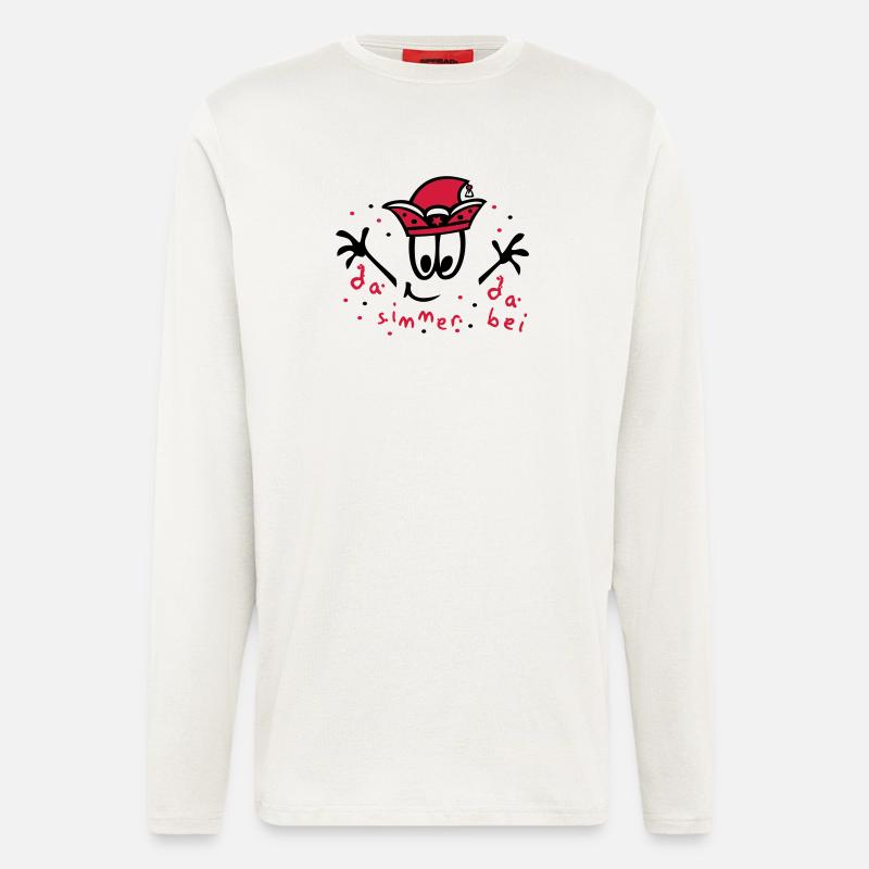 Fasching mit Konfetti, Karneval - Langarmshirt - made by SPREAD  - OFF WHITE