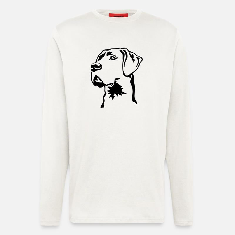Great Dane head - Longsleeve - made by SPREAD  - OFF WHITE