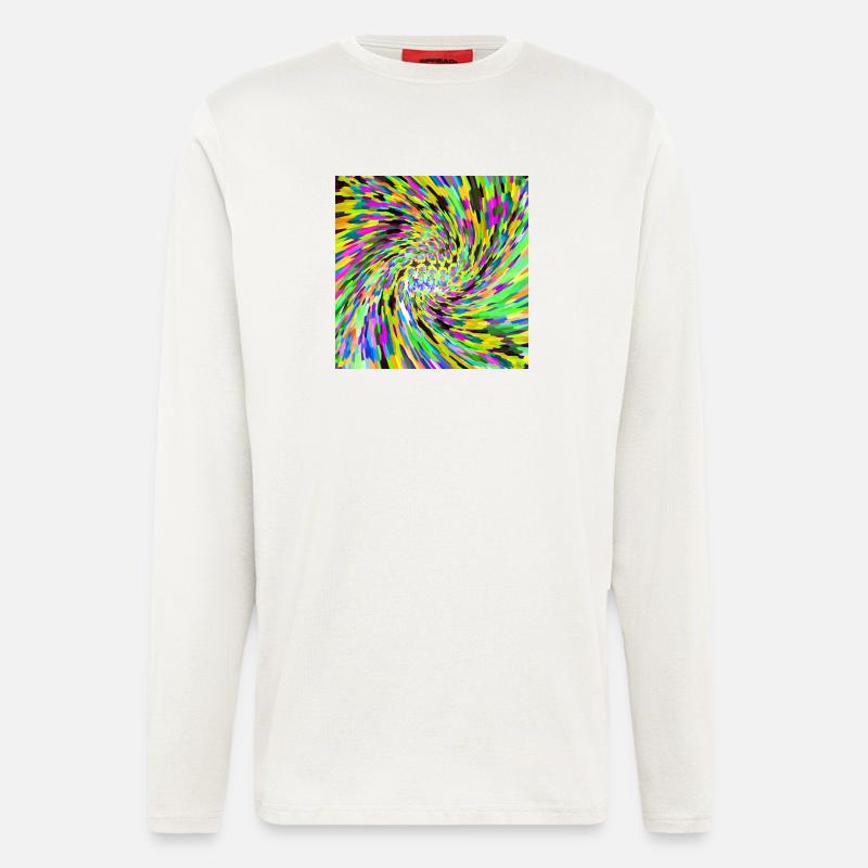 Psychedelischer Wirbel - Langarmshirt - made by SPREAD  - OFF WHITE
