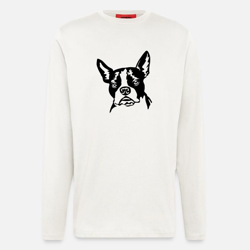 Boston Terrier - Langarmshirt - made by SPREAD  - OFF WHITE