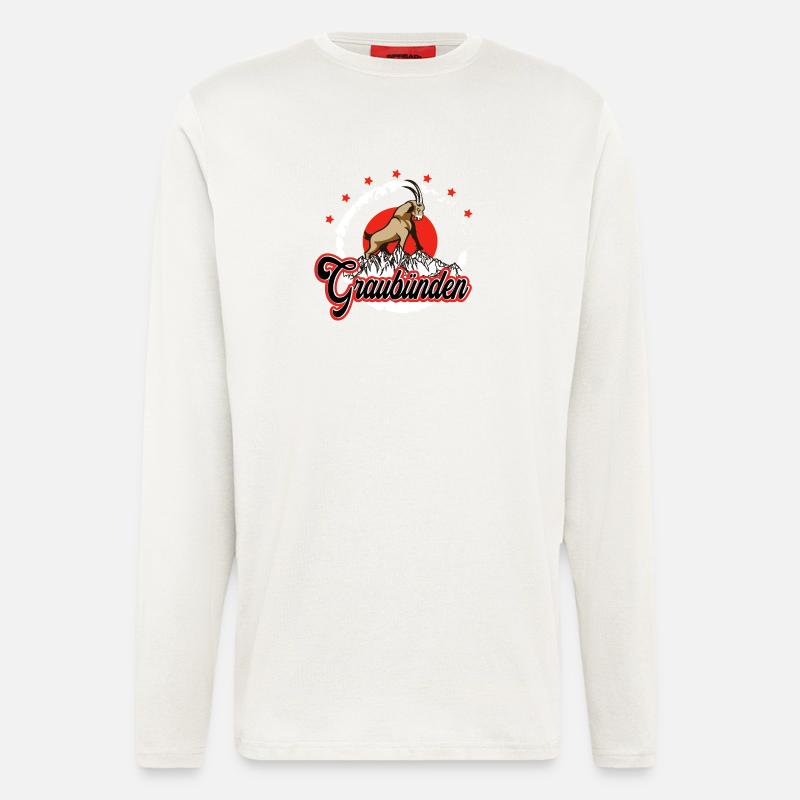 Graubünden Steinbock - Langarmshirt - made by SPREAD  - OFF WHITE