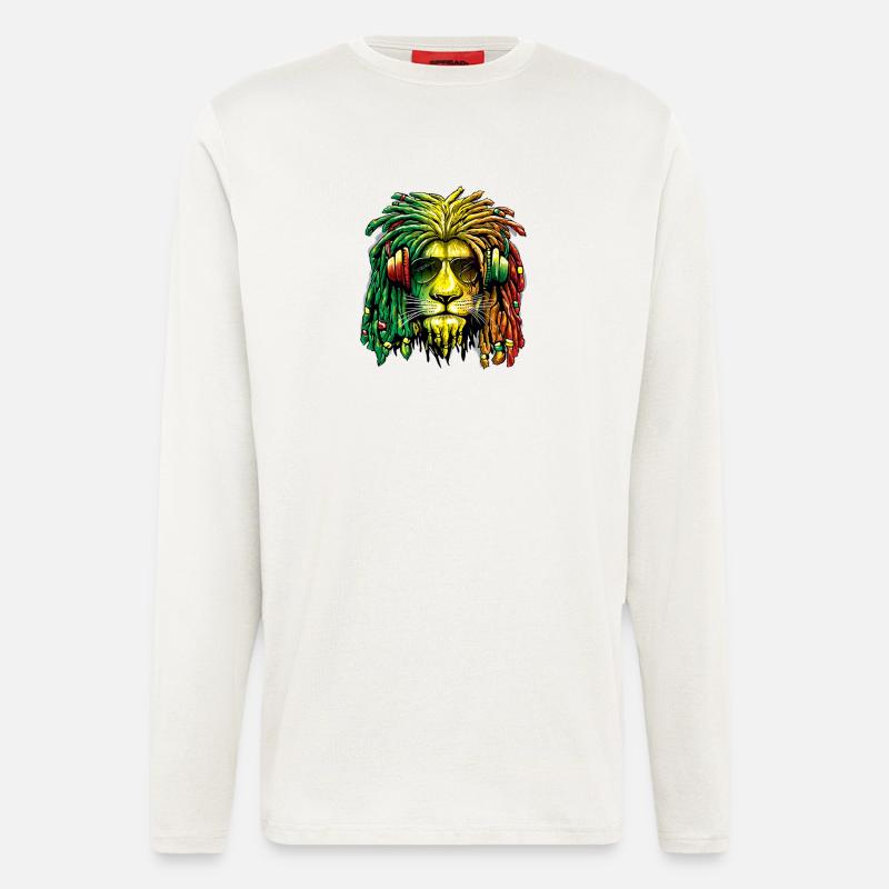Lion Rasta - Langarmshirt - made by SPREAD  - OFF WHITE