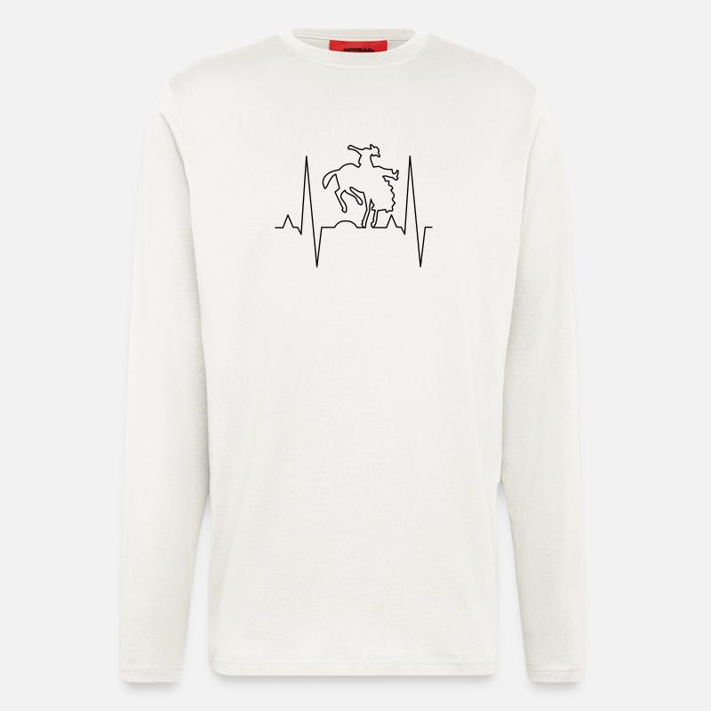 Rodeo Reiter Druckdesign - Langarmshirt - made by SPREAD  - OFF WHITE