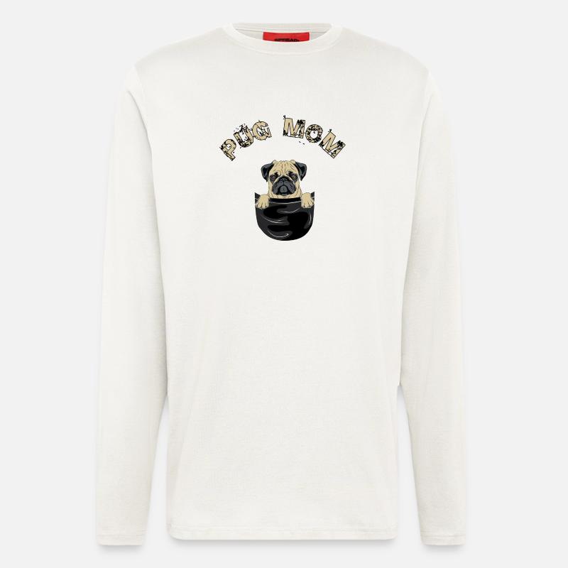 Mops Mamma - Langarmshirt - made by SPREAD  - OFF WHITE