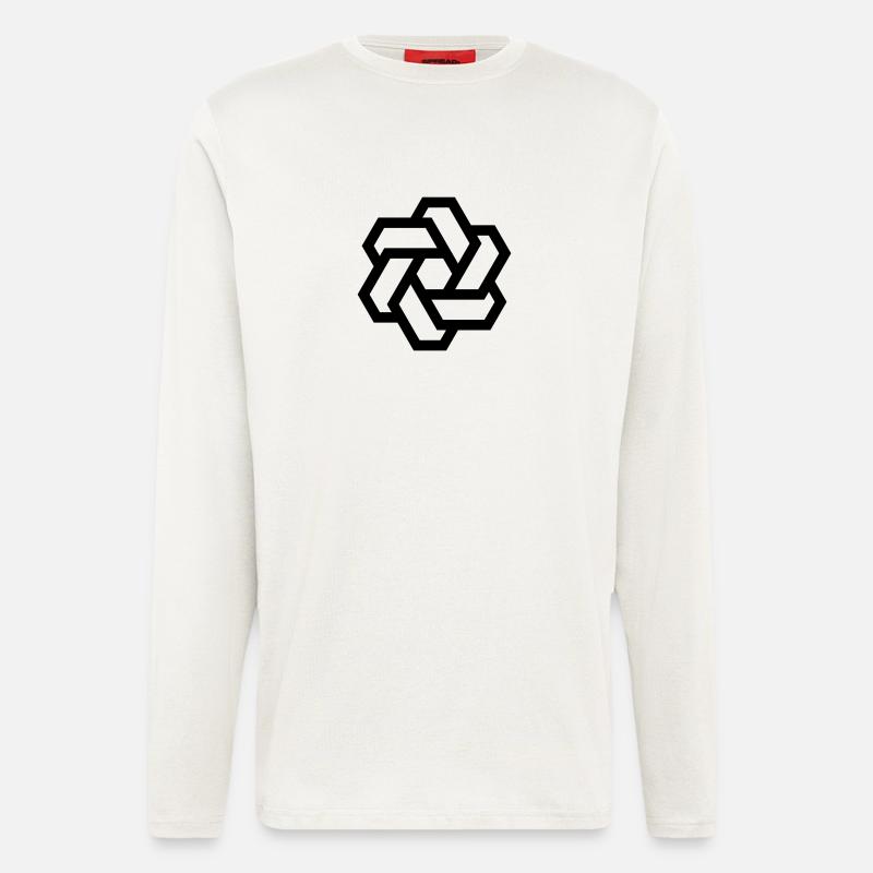 Hexagon circle logo - Longsleeve - made by SPREAD - OFF WHITE