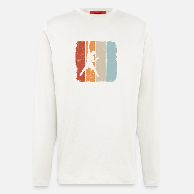 Klettern climbing Kletterer Bergsteigen Gipfel - Langarmshirt - made by SPREAD  - OFF WHITE