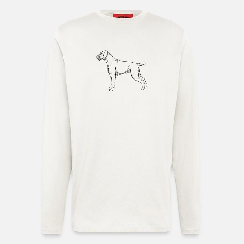 Deutsch Drahthaar - Langarmshirt - made by SPREAD  - OFF WHITE