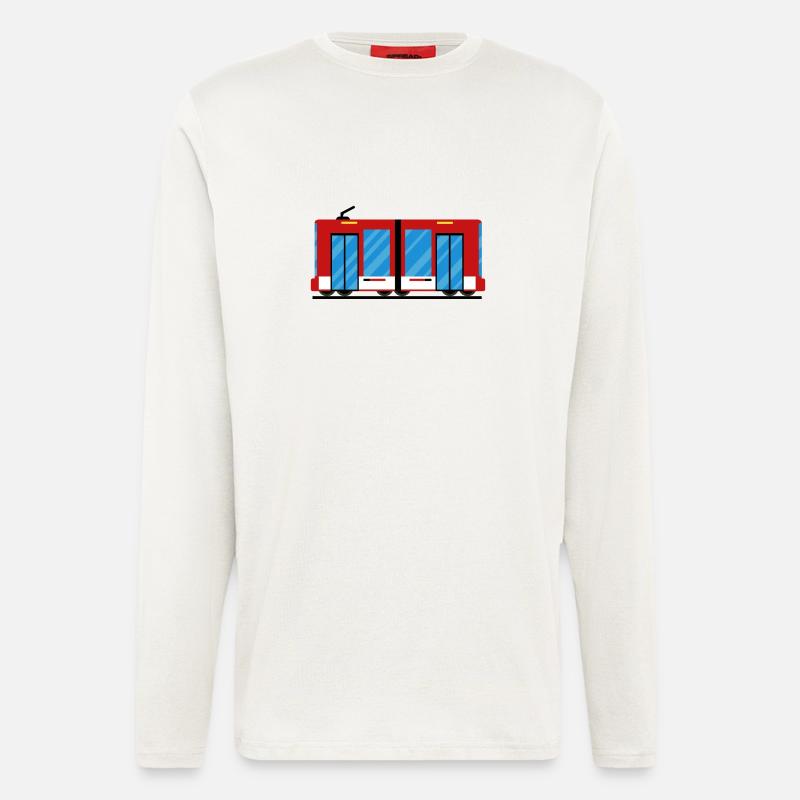 Tram Straßenbahn Zug - Langarmshirt - made by SPREAD - OFF WHITE