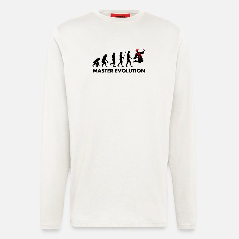Master Evolution Prüfung Bestanden Schulabschluss - Langarmshirt - made by SPREAD  - OFF WHITE