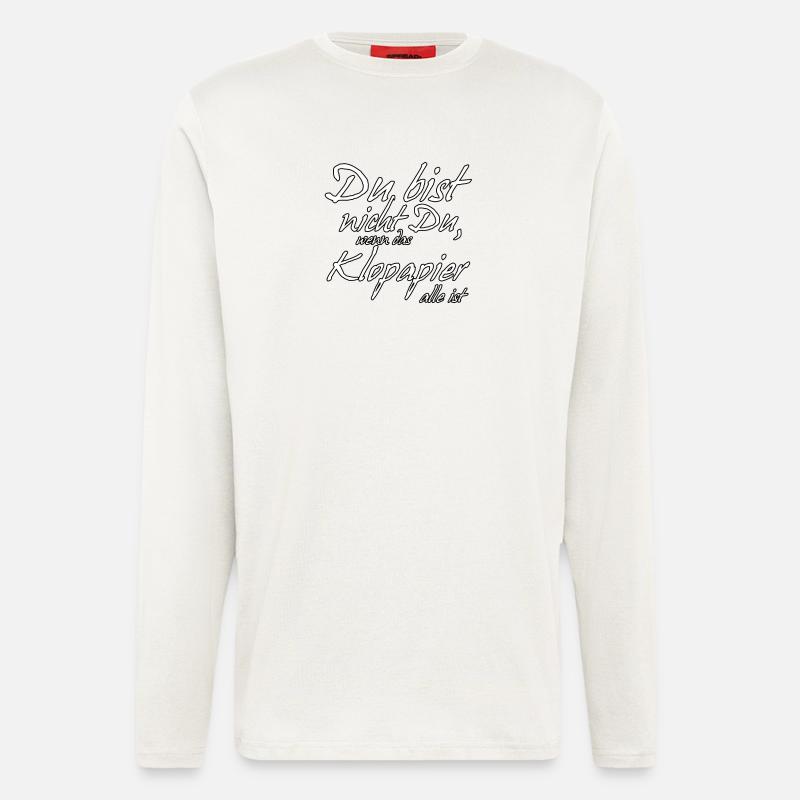Klopapier lustig Spruch Virus Statement - Langarmshirt - made by SPREAD - OFF WHITE