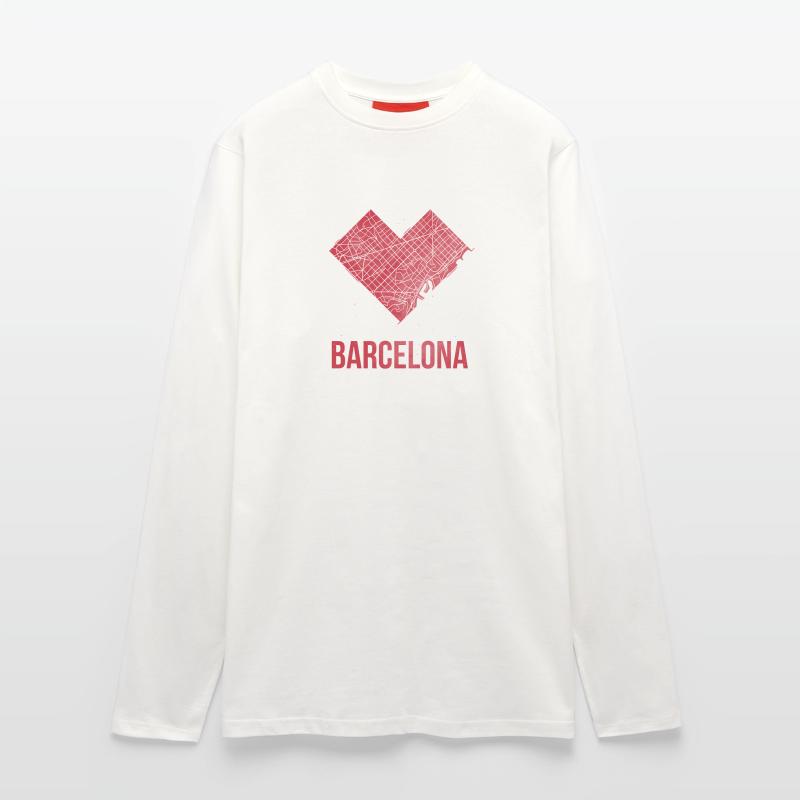 Barcelone Manches longues bio décontracté fabriqué en UE