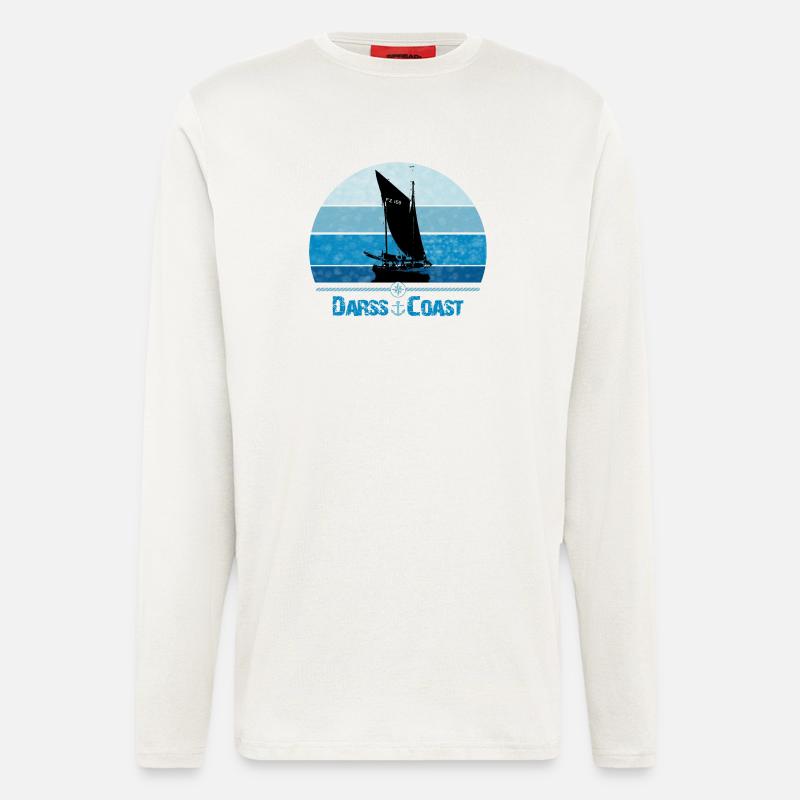 Darss Coast mit Zeesboot - Langarmshirt - made by SPREAD  - OFF WHITE