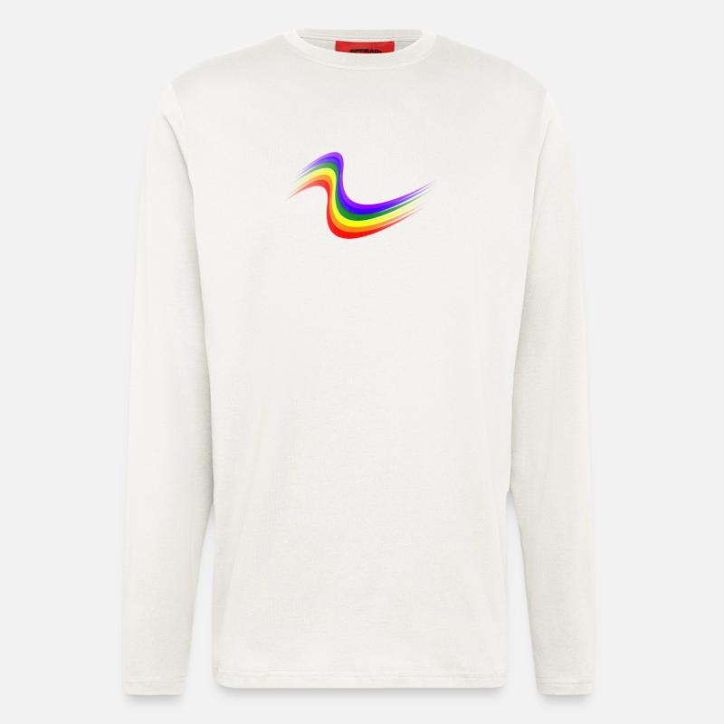 Rainbow wave - Langarmshirt - made by SPREAD  - OFF WHITE