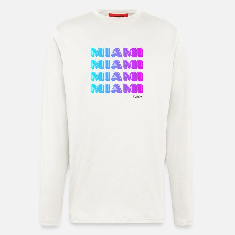 Miami Neon Gradient Pattern - Longsleeve - made by SPREAD  - OFF WHITE