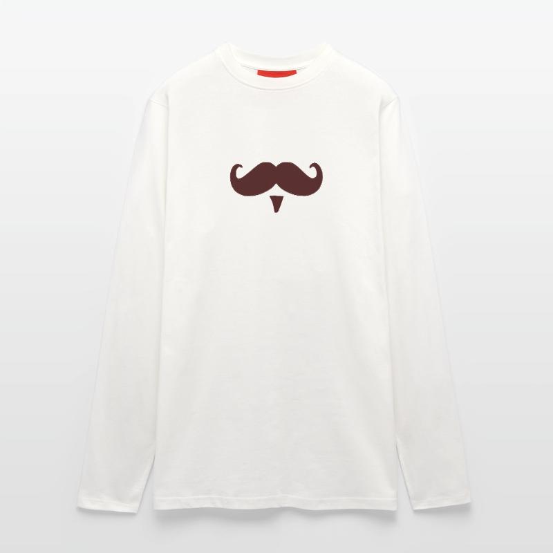 Schnurrbart Schnauz Oberlippenbart Geschenk Langarmshirt - made by SPREAD 